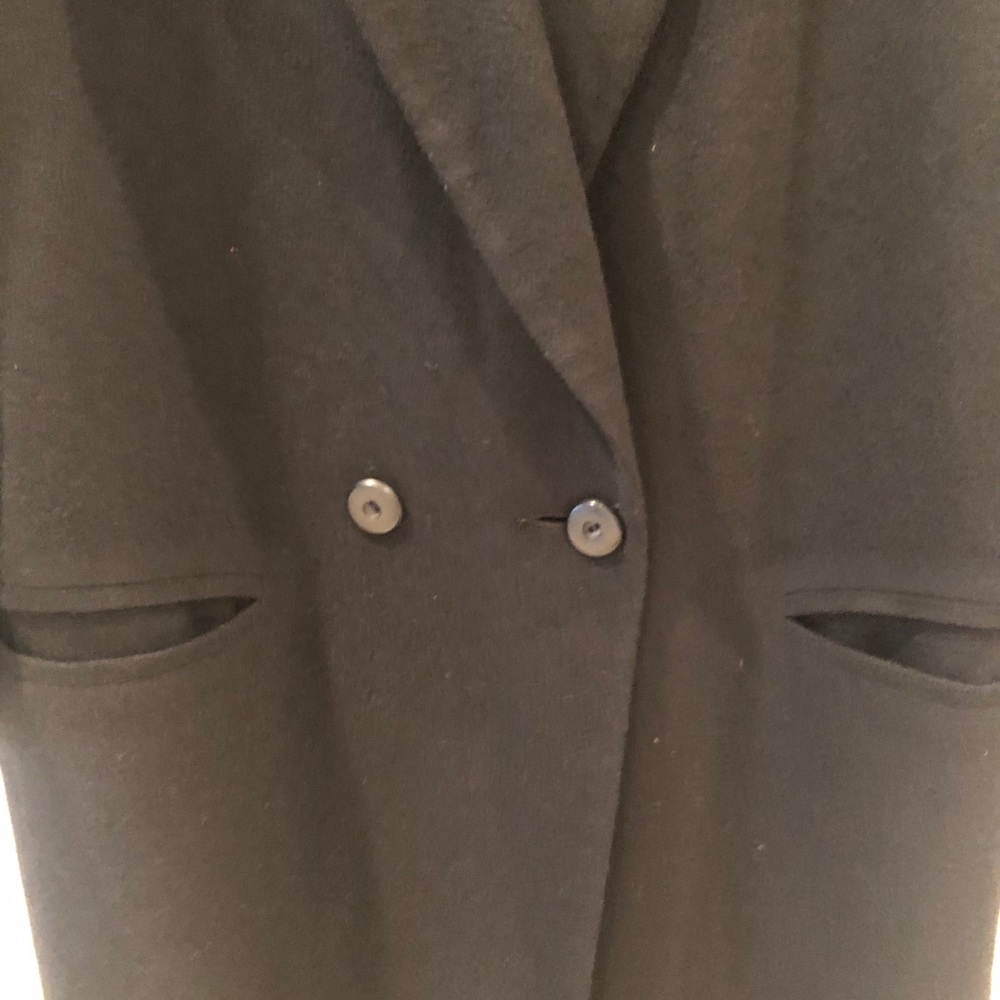 Women’s 💯% CASHMERE Coat in black size 14.🧥 - Picture 3 of 5